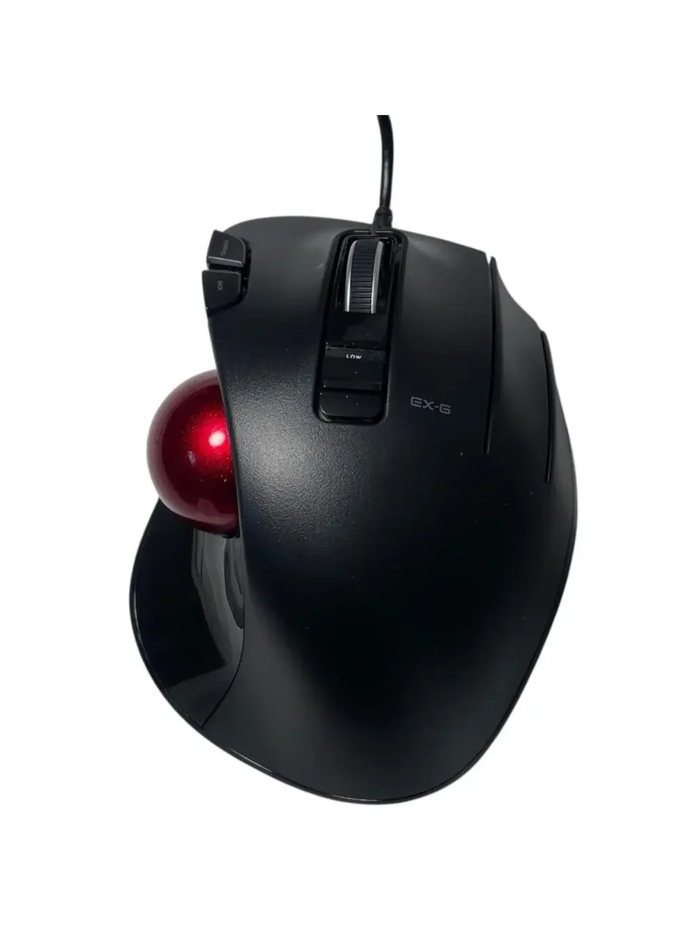 ELECOM, EX-G Trackball Mouse, Wired, Thumb Control, Ergonomic Design, 5-Button